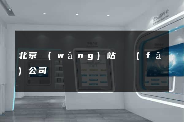 北京網(wǎng)站開發(fā)公司