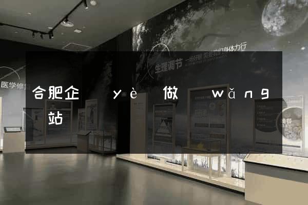 合肥企業(yè)做網(wǎng)站