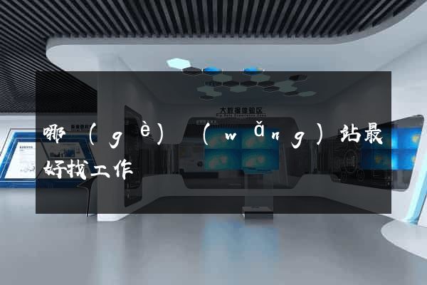 哪個(gè)網(wǎng)站最好找工作