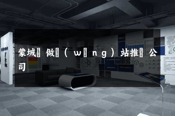 蒙城縣做網(wǎng)站推廣公司