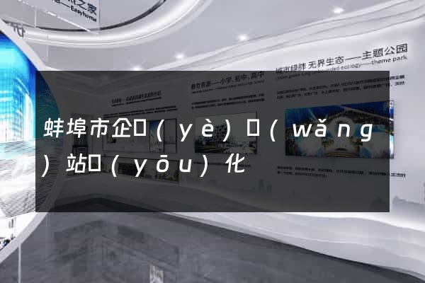蚌埠市企業(yè)網(wǎng)站優(yōu)化