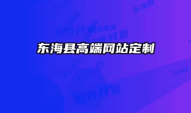 東?？h高端網(wǎng)站定制